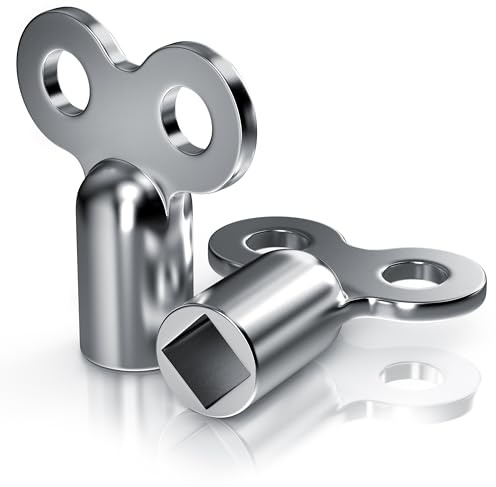 CSL - Heizungsentlüftungsschlüssel Set - Universal Entlüfter für alle Heizungen - Heizkörper Entlüftungsschlüssel mit hochwertiger Zinklegierung - radiator key (2 Stück)