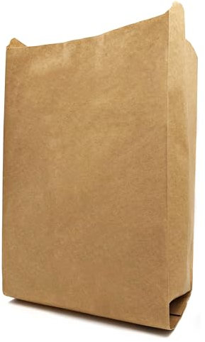A&M Natural Living 25 x 25 Litre Paper Food Waste Caddy Bin Liners Bags, 100% Compostable And Biodegradable Sustainable Brown Paper Sack Pack, EN13432 Certified