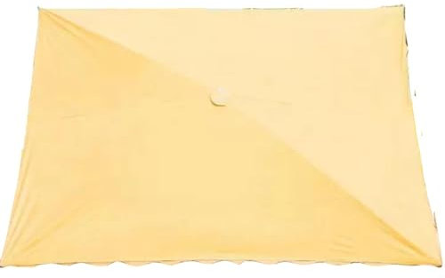 NILZA Rectangulaire Toile De Rechange pour Parasol 4 Baleines 6 Baleines, Auvent De Rechange 3×2m Housse De Rechange pour Parasol, 3×3m (Color : Bevel Umbrella Khaki, Size : 2x1.5m)