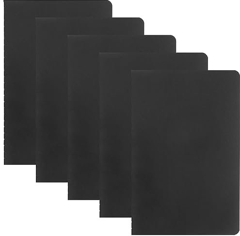 FYY Quaderni A5, confezione da 5 quaderni con copertina morbida, per viaggi e lavoro, a righe, con pagine a righe, 60 pagine, forniture scolastiche e ufficio