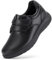 FitVille Scarpe Diabetici Donna Pelle Pianta Larga Scarpe Ortopediche Strappo Scarpe Comode da Passeggio pour Piedi Sensibili Piedi Gonfi Nero 40 EU Larga