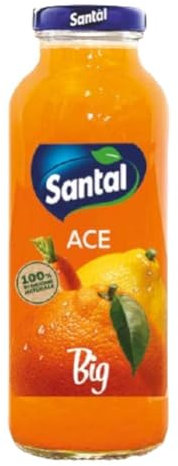 Santal Big Succo di Frutta ACE Confezione da 24 Bottiglie da 250 ml 100% di Origine Naturale
