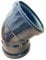 110MM Black Soil Pipe and Ring Seal Fittings Push Fit Fittings Double Socket 45 Bend Elbow