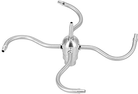 Uadme Garten Drehregner Edelstahl 4 Arm Sprinkler DN25 G1 Innengewinde Waterscape Drehdüse Garten Brunnen Sprinkler