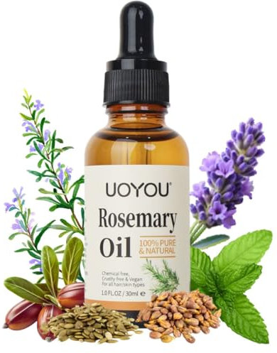 30ML Rosemary Oil for Hair Growth, Skin & Hair Care, Blend of Rosemary Essential Oil, Hair Strengthening Oil for Fuller Healthier Hair, Pure Organic Hair Oil for Hair Loss & Dry Damaged Hair Mask UK