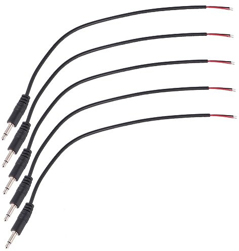 MERRYHAPY 10 .5mm Mono Headphone Jack Audio Cable 3.5mm Male to Bare Wire Connector for Speaker Repair