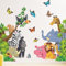 Wandtattoo Safari Dschungel Tiere Wandaufkleber Elefant Giraffe