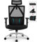 Daccormax Bürostuhl, ergonomisch mit 200KG, Schreibtischstuhl mit Verstellbaren Armlehnen, Kopfstütze und Lendenwirbelstütze, Chefsessel aus Mesh, Bürostuhl Schaukelfunktion