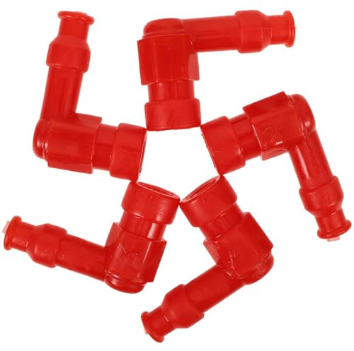 BUGUUYO 10 Stück Gummi Zündkerzenkappen Ersatzstecker Rot Hitzebeständig Für Motorrad Roller Hochdruck Zündkerzenschutz