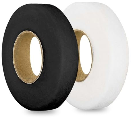 YUDAWN 2 rollos de cinta de dobladillo para planchar de 140 yardas, cinta adhesiva adhesiva para planchar extra fuerte sin coser, cinta invisible para tela, ropa, cortinas, jeans, pantalones,
