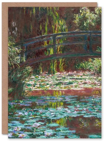 Artery8 Claude Monet Art Card Water Lily Pond with Bridge