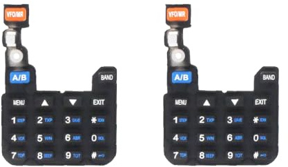 2Pcs Replacement Number Keyboard Rubber Keypad for Baofeng Radio UV-5R UV-5RA UV-5RC UV-5RE Series Two Way Radio