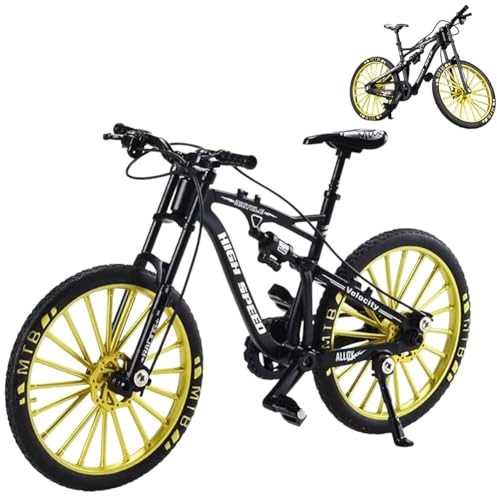 CRTLNYH Finger Fahrrad Modell, Mountainbike-Modell Spielzeug,Mini Fahrrad-Legierung Fahrradmodell,für Freunde und Familie, Lernspiel, Geburtstagsparty-Geschenk,17.8 * 10.8 * 6CM (schwarz