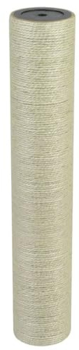 Poteau de Rechange Arbre à Chat, Tronc de Rechange Griffoir de Remplacement en Sisal Naturel 8 x 45 cm 8 mm Beige