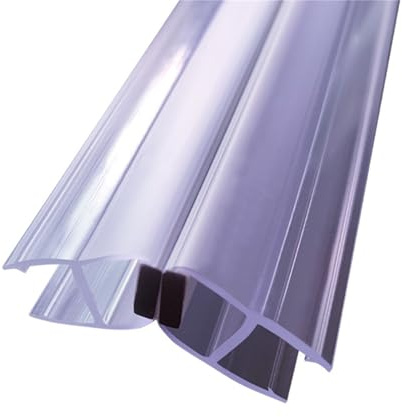 AMZBNEIDI Shower Seal Magnetic Strips, 2 Pcs Magnetic 135° Corner Hard PVC Shower Door Water Barrier Strip 50cm for 4-12mm Glass(6mm)