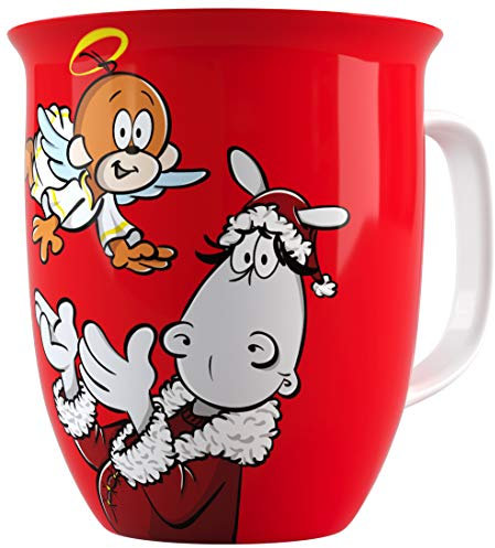 Äffle & Pferdle Weihnachtstasse rot
