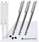The Friendly Swede Lot de 3 Stylets Universels de Haute Précision pour Tablette et Smartphone + 3 Embouts de Rechange + 3 Cordons Élastiques + 1 Chiffon de Nettoyage (Gris Argenté)