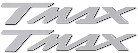labelbike - Scritte resina tmax adesivi 3D scooter compatibili con Yamaha T-Max 500-530-560 Argento