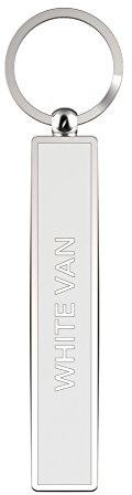 IF Show Offs Keys, Novelty Metal Keyrings with Enamel Infill - White Van - White