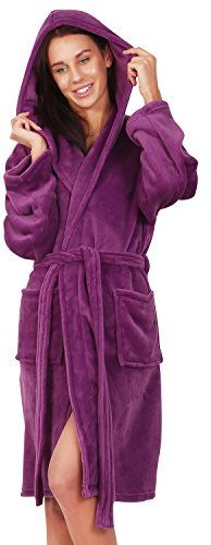 DecoKing Accappatoio XS – XXXL corto unisex con cappuccio vestaglia in microfibra morbida leggera morbida microfibra pile Robby