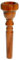 Rieger & Gräf TR1-1/2C Nuss Mundstück für Trompete (hochwertiges Allroundmundstück für Trompete aus geöltem Nussholz, mittelflacher Kessel- & mittelbreiter Rand mit 17 mm Innendurchmesser)