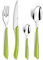 AMEFA - Ménagère 16 couverts de table pour 4 personnes - Eclat - Acier inoxydable 18/0, Finition Brillante - Vert