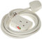 Brennenstuhl Extension Cable for home and office (3m cable for indoor use, with socket 13 A BS) white