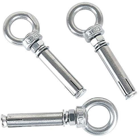 newlng Bulloni di Espansione M8 x 60mm 304 Acciaio Inossidabile Vite Espansione Ancoraggio Anello Bullone Occhiello Vite ad Espansione con Bullone ad Anello 5 pz