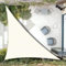 AXT SHADE Vela Ombreggiante Impermeabile Triangolo Rettangolo 5x5x7m Tenda a Vela Parasole e Protezione Raggi UV per Esterno Terrazza Giardino-Crema