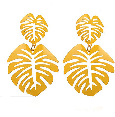 EXINOX Palmen-Ohrringe : Damen : (Gelb)