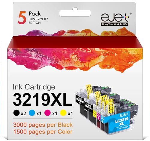 5er-Pack LC3219XL Druckerpatronen Ersatz für Brother LC3219 XL LC3217 Patronen für Brother MFC-J5330DW MFC-J5730DW MFC-J6530DW MFC-J6930DW MFC-6935DW MFC-J5335DW