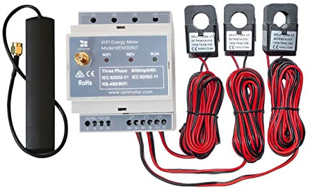 IAMMETER, Bi-directional,Din Rail, Monitor Solar PV System,Power Usage Monitor,Home-Assistant, NodeRed, Modbus TCP/RTU, three Phase Energy Meter, Net Energy metering, WiFi,split phase,150A,50Hz,CE,FCC
