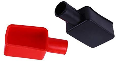 ihreesy Autobatterie Polabdeckungen,2 Stück PVC Batterie Polabdeckungen Plus und Minus Batterie Polkappen Rot und Schwarz Polabdeckungen Schutzkappe Isolierschutz Auto Batterie Anschlussabdeckung