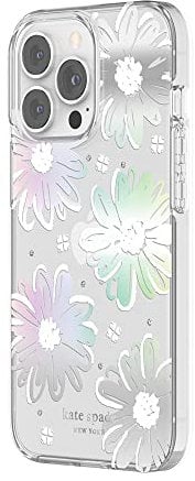 kate spade new york Protective Hardshell Case for iPhone 13 Pro - Daisy Iridescent Foil