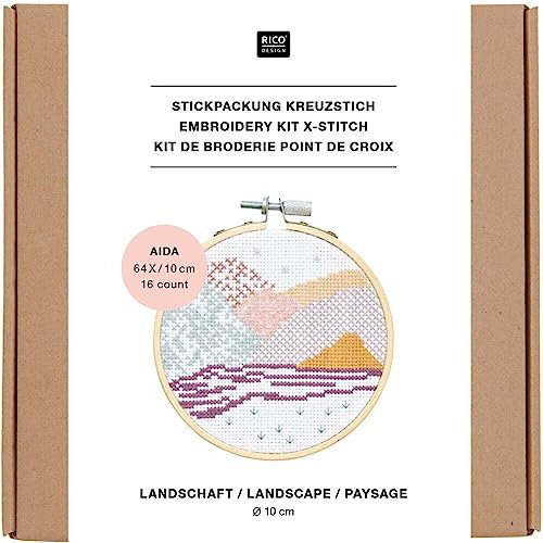 Mini Embroidery Kit 'Rico Design' Landscape