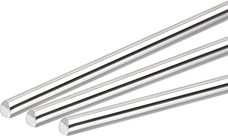 sourcing map 20 Stück 304 Metallstangen Garten, 3mm x 100mm Metallstäbe für DIY Handwerk, Motorrad, Deko, Garten