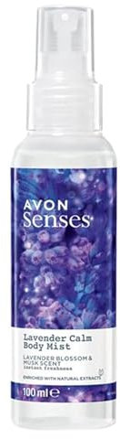 5 x Avon Lavender Avon Senses Body Mist - lavender blossom and musk lavender calm body mist