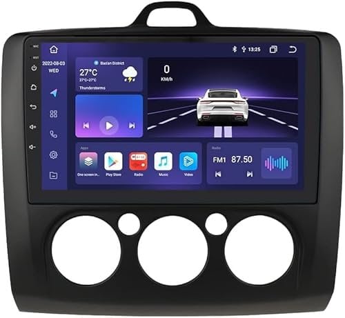 Il kit stereo Bluetooth hands-free per i veicoli Android Hizpo è compatibile con il touch screen HD Ford Focus Exi MT2 3 MK2/MK3 2004-2011 e Apple Carplay/Android stereo radio per i veicoli 4G+64G