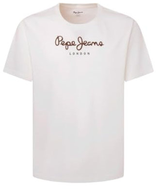 Pepe Jeans Eggo N T-Shirt, Blanc (Off White), S Homme