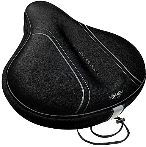 X Wing Bike Seat Cover Padded with Memory Foam OR Gel, Bicycle Saddle Soft for Men Women, Comfort Exercise Cycle Seats Cushion Padded Fits Stationary Bikes, Spin, for Indoor and Outdoor Cycling