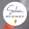 120 Pcs 4cm Schön dass du da bist Sticker Hochzeit Aufkleber Rund Herz Goldfolie Gastgeschenke Hochzeitsdeko Taufe Kommunion Konfirmation Deko (Schwarz)