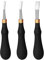 3 stücke Leder Schruppen Handwerk Werkzeug, 4 mm 5 mm 8 mm Lederkante Beveler Werkzeug Leder Detail Rauer Breite Mund Skiving Leder Polieren Datei Werkzeug mit Holzgriff