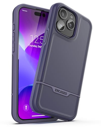 Encased Rebel Armor for iPhone 15 Pro Max Case Purple [Ultra Protective] Shockproof Heavy Duty Phone Protection (iP15 PRO-MAX 6.7) - Royal Grape
