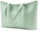 KALIDI Handtasche Damen Groß Shopper Tasche Damen PU Leder Tote Bag Wasserdichte Henkeltaschen mit Reißverschluss für Arbeit, Reisen, Einkauf, Schule Grün
