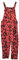 Glitzee Ladies Italian Lagenlook Animal Print Dungarees Coral