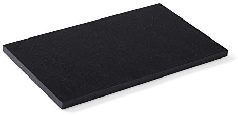 MADDY LIFESTYLE – Hochwertiges MADE IN GERMANY Schneidebrett Kunststoff extra schwer – lebensmittelechtes, spülmaschinenfestes und messerschonendes Küchenbrett – PE 500 (Schwarz/Bunt, 50x30x1,5cm)
