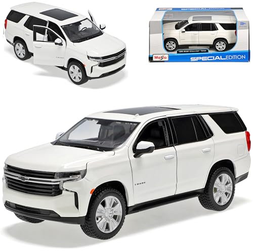 Chevrolet Tahoe GMTT1 Weiss SUV 5. Generation Ab 2020 1/26 1/24 Modell Auto