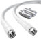 TUOLNK Cable Aéreo de TV RG6 F Macho a F Macho Cable Coaxial RG6 con Conector F Hembra 75 Ohm, para Decodificador de Cable, TV, Satélite, Enrutador Digital 32,8 pies (10 m)