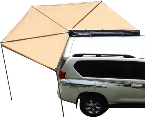 GZYHDC Car Awning Camping 270° Vehicle Awning, Pull-Out Car Side Awning, Retractable Car Side Awning with Storage Bag for Outdoor Activities