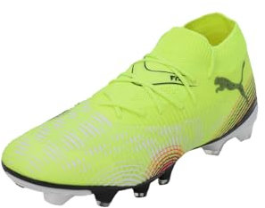 PUMA Future 8 Match FG/AG WN'S, Zapatillas de fútbol Mujer, Yellow Alert Aged Silver-Sun Struck, 40.5 EU
